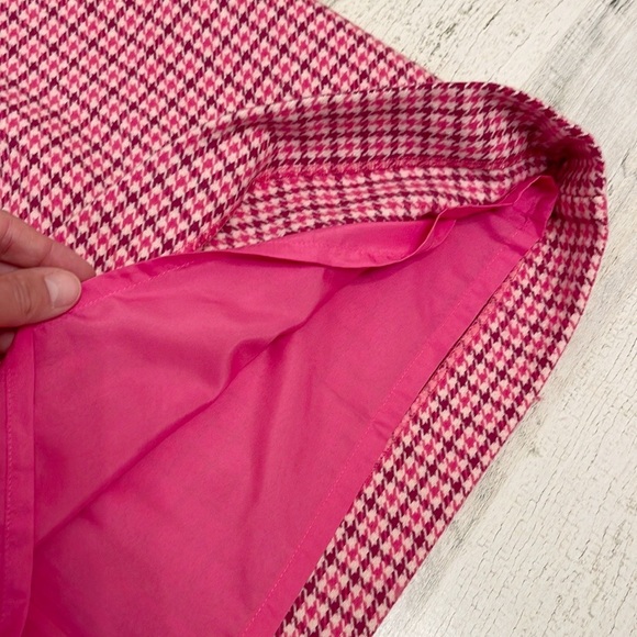J.Crew Pink Houndstooth Mini Skirt - Picture 3 of 5